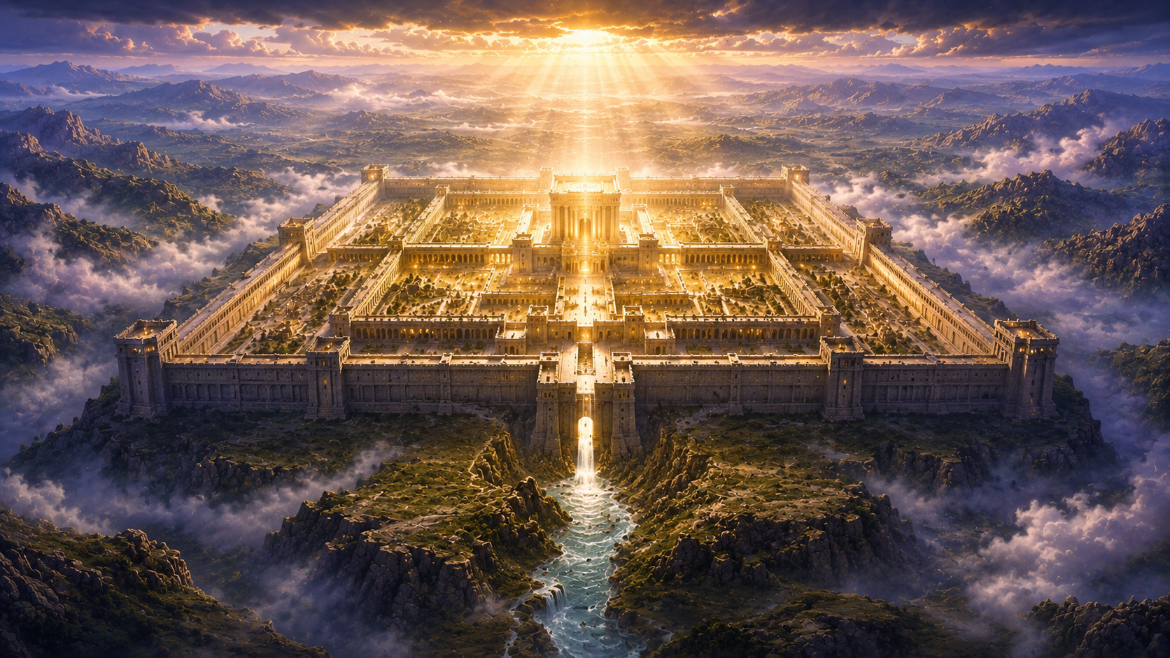 The Prince's temple — one mile square — set on the transfigured mountain (Ezekiel 40–48)